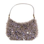 Grijze Mini Neon Curls Eco Shearling Tas Pinko , Gray , Dames