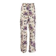 Cargo Broek Hibiscus Print Outlet Prijs Pinko , Multicolor , Dames