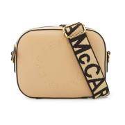 Gouden Logo Camera Tas Rits Sluiting Stella McCartney , Beige , Dames