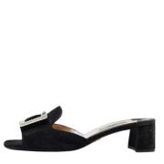 Pre-owned Suede sandals Prada Vintage , Black , Dames