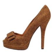 Pre-owned Suede heels Fendi Vintage , Brown , Dames