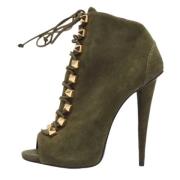 Pre-owned Leather boots Giuseppe Zanotti Pre-owned , Green , Dames