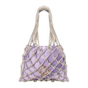 Carrie Crystal Mesh Mini Tas Hibourama , Purple , Dames