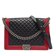 Pre-owned Leather chanel-bags Chanel Vintage , Black , Dames