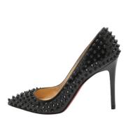 Pre-owned Leather heels Christian Louboutin Pre-owned , Black , Dames