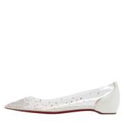 Pre-owned Leather flats Christian Louboutin Pre-owned , White , Dames