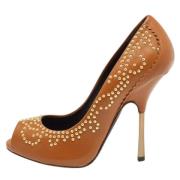 Pre-owned Leather heels Giuseppe Zanotti Pre-owned , Brown , Dames