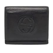 Pre-owned Leather wallets Gucci Vintage , Black , Dames