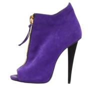 Pre-owned Leather boots Giuseppe Zanotti Pre-owned , Purple , Dames