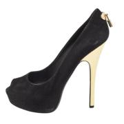 Pre-owned Suede heels Louis Vuitton Vintage , Black , Dames