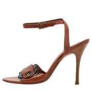 Pre-owned Leather sandals Fendi Vintage , Brown , Dames