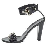 Pre-owned Leather sandals Gucci Vintage , Black , Dames