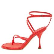 Pre-owned Leather sandals Bottega Veneta Vintage , Red , Dames