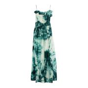 Lange zomerjurk voor vrouwen Pinko , Green , Dames