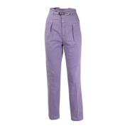 Hoge taille skinny broek paars outlet Pinko , Purple , Dames