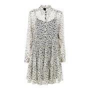 Witte Jurk met Microbloemenprint Pinko , White , Dames