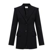 Blazer met gesloten revers Sportmax , Black , Dames