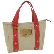 Pre-owned Canvas handbags Louis Vuitton Vintage , Beige , Dames