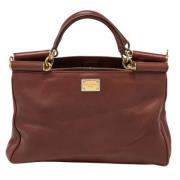 Pre-owned Leather handbags Dolce & Gabbana Pre-owned , Brown , Dames