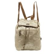 Pre-owned Leather backpacks Coach Pre-owned , Beige , Dames