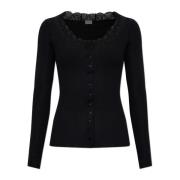 Top met kanten afwerking Saint Laurent , Black , Dames