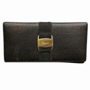 Pre-owned Leather wallets Salvatore Ferragamo Pre-owned , Black , Dame...