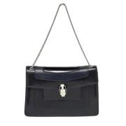 Pre-owned Leather shoulder-bags Bvlgari Vintage , Black , Dames