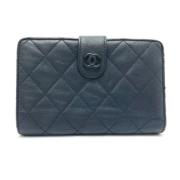 Pre-owned Leather wallets Chanel Vintage , Black , Dames