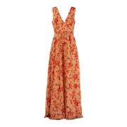 Elegante Bloemen Ceremonie Jurk Liu Jo , Orange , Dames