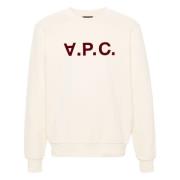 Flocked Logo Sweatshirt A.p.c. , Beige , Dames