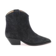 Western Style Suede Enkellaarzen Isabel Marant , Black , Dames