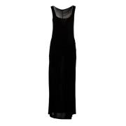 Elegante Lange Jurk Zwart Zomer Pinko , Black , Dames