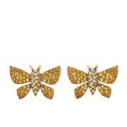 Pre-owned Metal earrings Oscar De La Renta Pre-owned , Yellow , Dames