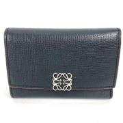 Pre-owned Leather wallets Loewe Pre-owned , Black , Dames