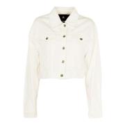 Dames Denim Jack Outlet Prijs Patrizia Pepe , White , Dames