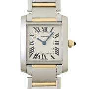 Pre-owned Stainless Steel watches Cartier Vintage , White , Dames