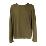 Katoenen Crewneck Sweater Groen Outlet Liu Jo , Green , Heren