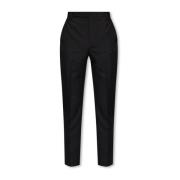 Plooi-front broek Saint Laurent , Black , Heren