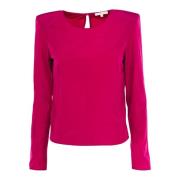 Paarse blouse met lange mouwen voor vrouwen Patrizia Pepe , Purple , D...