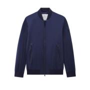 Nylon Bomberjack Matte Afwerking Woolrich , Blue , Heren