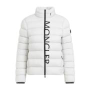 Grijze Jas Moncler , White , Dames