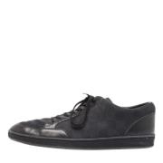 Pre-owned Leather sneakers Louis Vuitton Vintage , Black , Heren