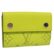 Pre-owned Canvas wallets Louis Vuitton Vintage , Yellow , Dames