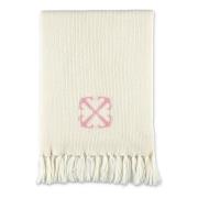 Pijl Sjaal Ivoor Franje Detail Off White , Beige , Dames