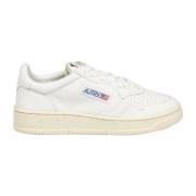 Witte Leren Sneakers Stijlvol Logo Inlegzool Autry , White , Dames