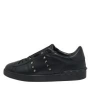 Pre-owned Leather sneakers Valentino Vintage , Black , Heren