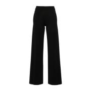 Zwarte Wollen Gebreide Broek MRZ , Black , Dames