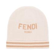 Roma Linen Beanie Fendi , Beige , Unisex