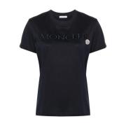 Blauwe T-shirts en Polos Moncler , Blue , Dames