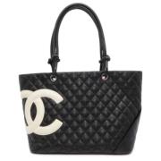 Pre-owned Leather chanel-bags Chanel Vintage , Black , Dames